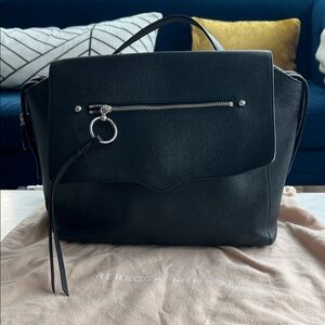 Rebecca Minkoff Black Leather Convertible Backpack